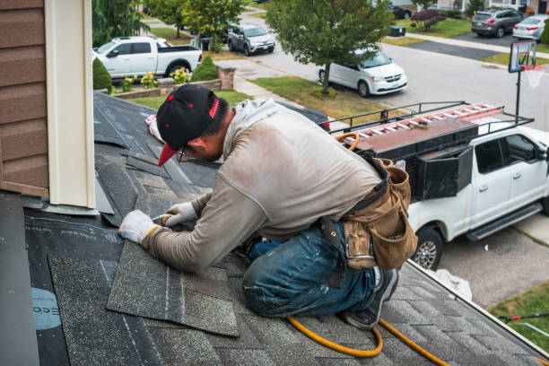 Professional Gutter Installation technician working in Willow Springs, IL